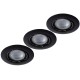 Focus recessed spot Ø 8.1 cm LED dim. GU10 3x5W 3000K Black set of 3 11001/15/30 