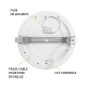 ALDÉBARAN DOWNLIGHT DIAM 225MM 18W CCT DIAM ENCAST AJUS DIM PC LED77566 