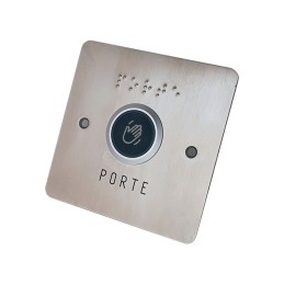 Bouton poussoir de sortie sans contact sur façade en inox de 85x85 mm TT07I/IR 