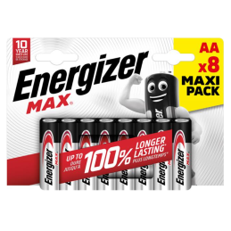 Energizer Max Alkaline Mignon Battery AA B8 EMAAB8 