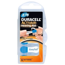 Duracell Activair Hearing Aid Battery DA675 B6 DZA675A 