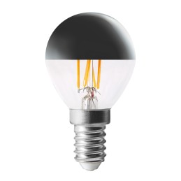 Lpe déco Calotte argentée P45 E14 LED 4,1W 2500K 280lm, 25000H, dimmable