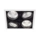 KIT QUADRA QUATRO -Downlight orient. blanc, 4 mod. LED 34W 4000K 40° 3400lm incl