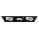 KIT QUADRA TERTIO -Downlight orient. noir, 3 mod. LED 34W 3000K 40° 3300lm incl